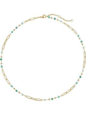 Women's Water Drop Bead 14k Gold Beaded Pearl Choker Lobster Jewelry Necklace